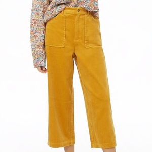 Cropped corduroy pants